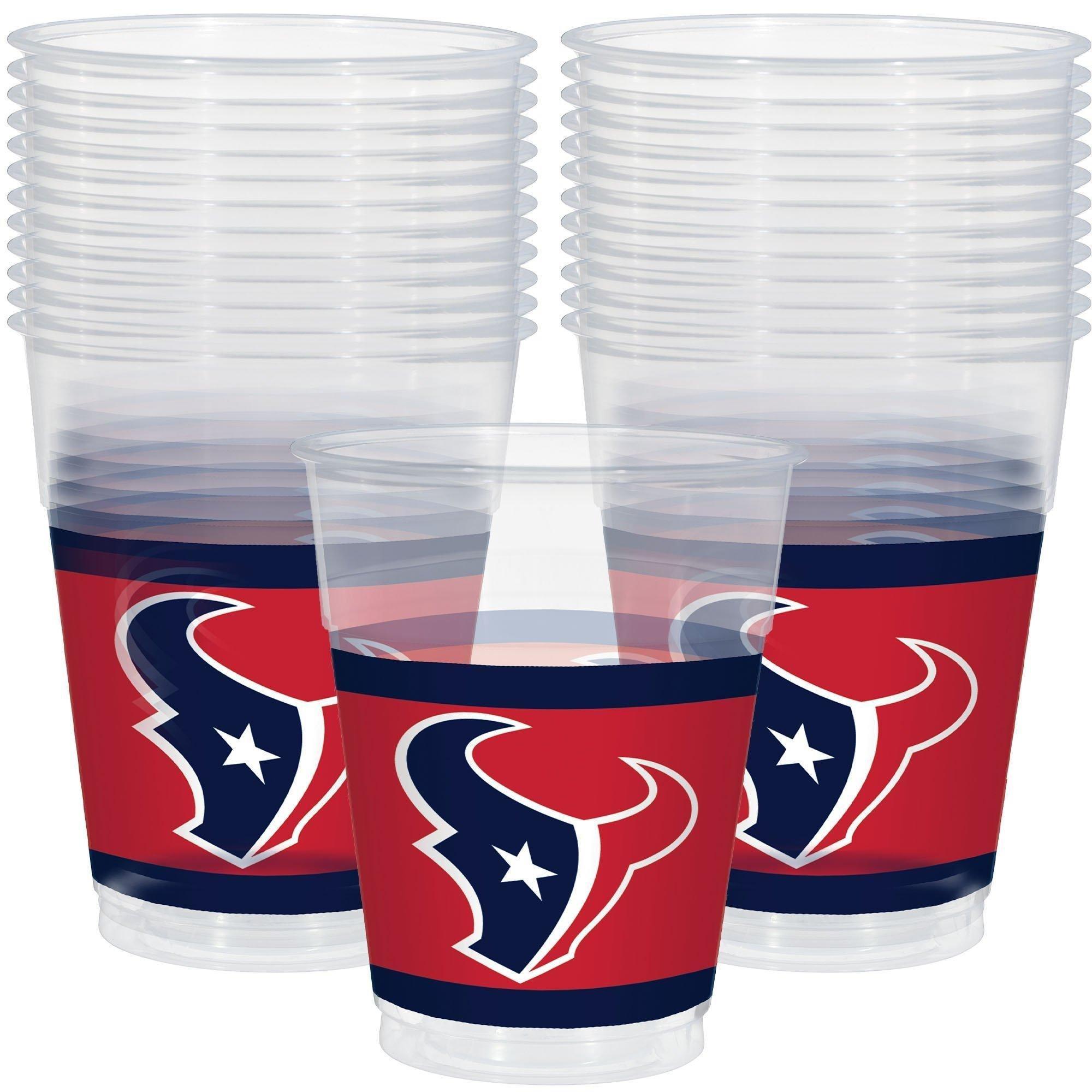 Houston Texans Party Supplies Pack for 18 Guests - Kit Includes Plates, Napkins, Table Cover, Cups, Cutlery, Serving Bowl, Banner Decoration & Centerpiece